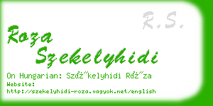 roza szekelyhidi business card